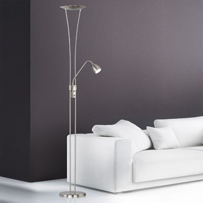 Nickel Stehlampe Antik, Stijn, 20W, 3000K LED, mit Schalter