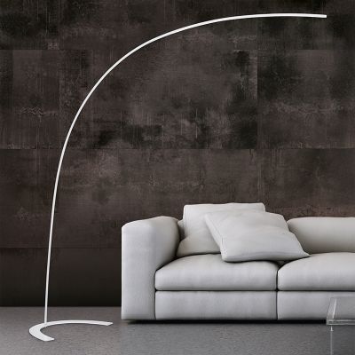 Weiße Bogenlampe Modern, Libro, 18W, 3000K LED, mit Schalter