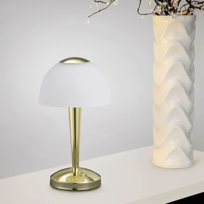 Messing Tischleuchte Antik, Daphne, 4W, 3000K LED, mit Schalter