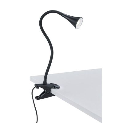 Schwarze Klemmspot Kunststoff, Yelaisa, 3W, 3000K LED, mit Schalter