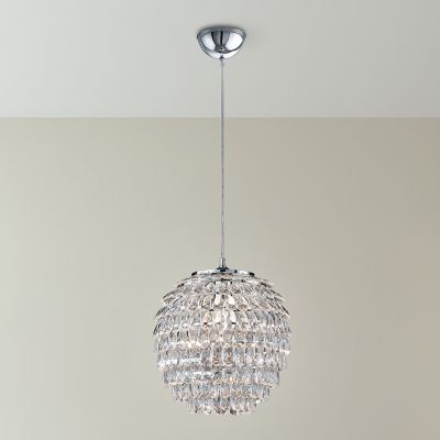 Chrom Pendelleuchte Retro, Ilse