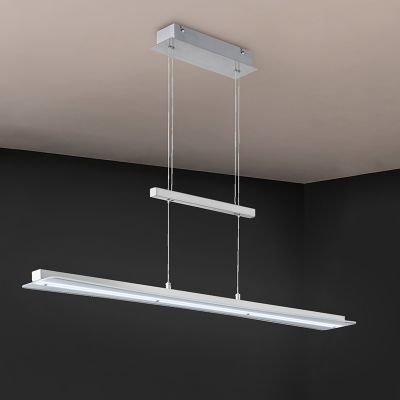 Nickel Pendelleuchte Esszimmer Modern, Port, 18W, warm- bis kaltweiß einstellbare LED