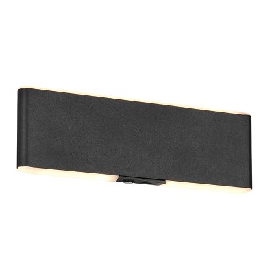 Schwarze Up down Wandleuchte Modern, Zwier, 2W, warm- bis kaltweiß einstellbare LED, mit Schalter