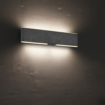 Schwarze Up down Wandleuchte Modern, Zwier, 3W, warm- bis kaltweiß einstellbare LED, mit Schalter