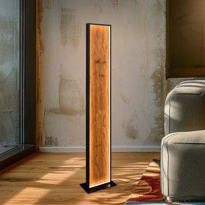 Holz Stehlampe Design, Tanneke, 35W, 3000K LED, mit Schalter