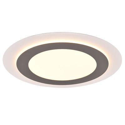 Nickel Deckenlampe Modern, Frans, 42W, warm- bis kaltweiß einstellbare LED, mit Fernbedienung