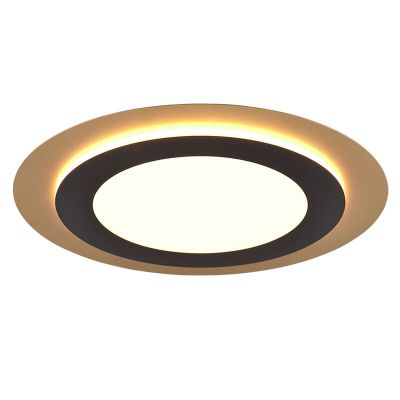 Schwarze Deckenlampe Modern, Frans, 42W, warm- bis kaltweiß einstellbare LED, mit Fernbedienung