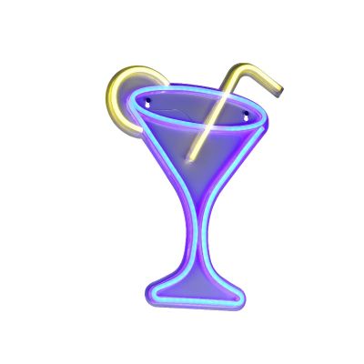 Transparente Wandleuchte Kunststoff, Cheers, 5W, blau LED, mit Schalter