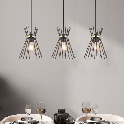 Schwarze Pendelleuchte Industrial, Fransiscus