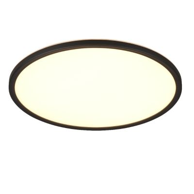 Schwarze Deckenlampe Modern, Jeltje, 22W, warm- bis kaltweiß einstellbare LED, mit Fernbedienung