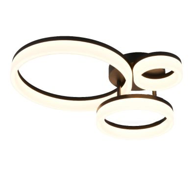 Schwarze Deckenleuchte Design, Ufuk, 32W, 3000K LED