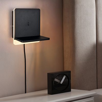 Schwarze Wandleuchte Modern, Margje, 9W, 3000K LED, mit Schalter