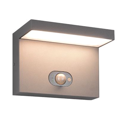 Anthrazit Solar Außen Wandleuchte Modern, Nesrin, 5W, White Switch LED, IP65
