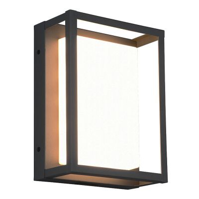 Anthrazit Außenleuchte Metall, Rolina, 10W, warm- bis kaltweiß einstellbare LED, IP54, 3-stufig dimmbar