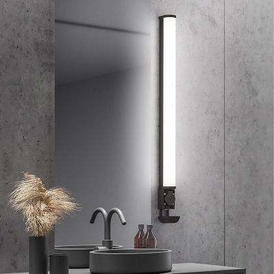 Schwarze Wandleuchte Badezimmer Modern, Bernou, 21W, 3000K LED, IP44