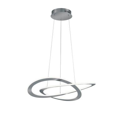 Nickel Pendelleuchte Modern, Jamilla, 52W, 3000K LED