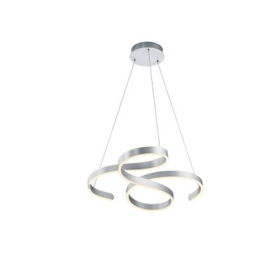 Silberne Pendelleuchte Modern, Davu, 52W, 3000K LED