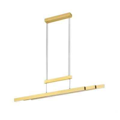 Messing Pendelleuchte Modern, Jessey, 42W, warm- bis kaltweiß einstellbare LED, mit Touch-Dimmer