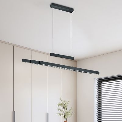 Schwarze Pendelleuchte Modern, Jessey, 42W, warm- bis kaltweiß einstellbare LED, mit Touch-Dimmer