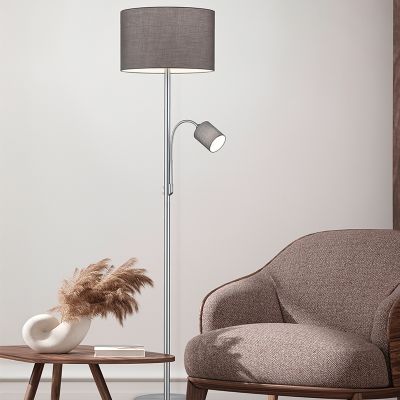 Graue Stehlampe Modern, Ledbury, mit Schalter
