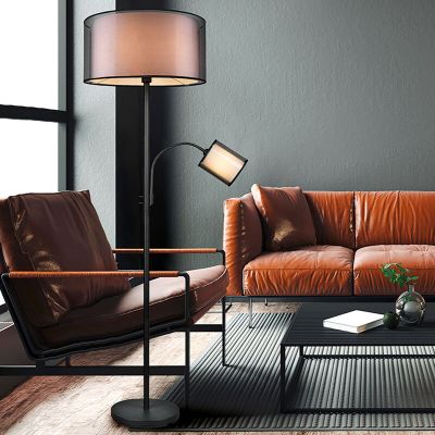 Anthrazit Leselampe Stehlampe Modern, Mirle