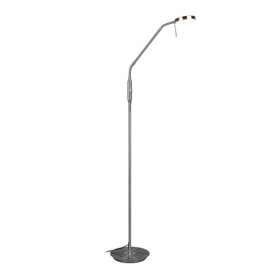 Nickel Bogenlampe Modern, Bilge, 12W, in Lichtfarbe einstellbare LED, mit Schalter