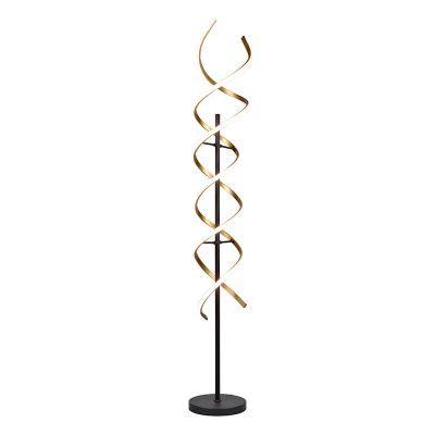 Messing Stehlampe Design, Sylvian, 32W, warm- bis kaltweiß einstellbare LED, mit Touch-Dimmer