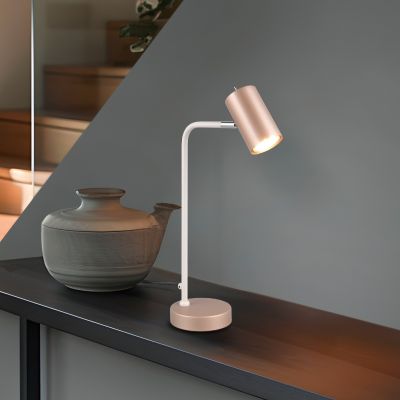 Braune Tischleuchte Modern, Kaso, mit Schalter