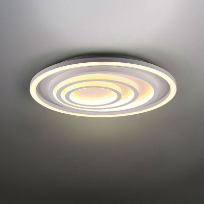 Weiße Deckenlampe Modern, Carolijn, 40W, warm- bis kaltweiß einstellbare LED, mit Fernbedienung