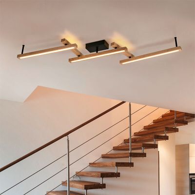 Braune Deckenlampe Modern, Kelley, 36W, warm- bis kaltweiß einstellbare LED, mit Fernbedienung