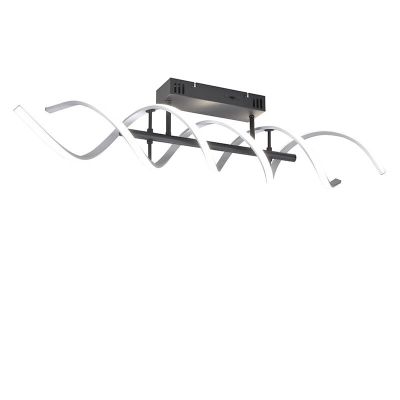 Chrom Deckenleuchte Design, Sylvian, 41W, warm- bis kaltweiß einstellbare LED, 3-stufig dimmbar