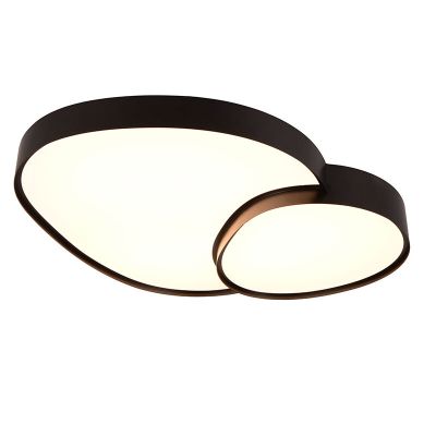 Schwarze Deckenleuchte Metall, Merwin, 51W, warm- bis kaltweiß einstellbare LED