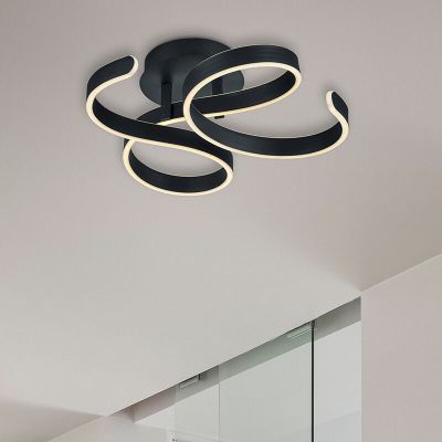 Anthrazit Deckenlampe Modern, Davu, 40W, 3000K LED