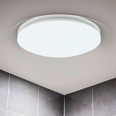 Weiße Badezimmer Deckenleuchte Modern, Marlena, 18,5W, 4000K LED, IP44, mit Fernbedienung