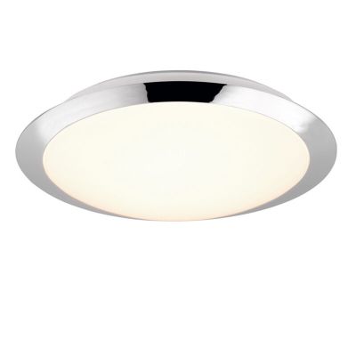 Chrom Badezimmer Deckenleuchte Kunststoff, Ronan, 12W, 3000K LED, IP44