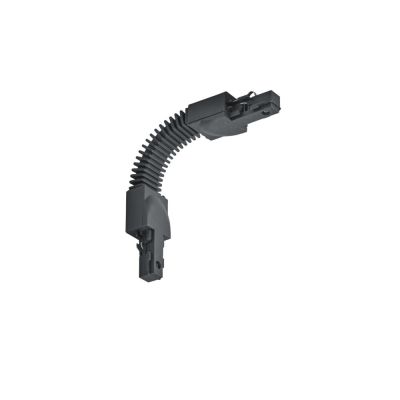 Flexibler Stecker für 2-Phasen-Schienenbeleuchtung, schwarz
