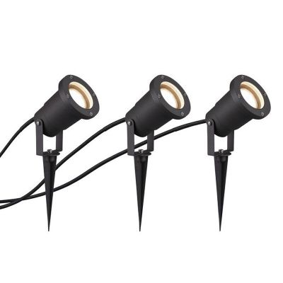 Anthrazit Außenstrahler Modern, Tau, IP65