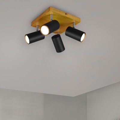Schwarze Deckenstrahler Modern, Kaso