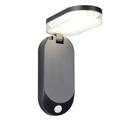 Schwarze Solar Außen Wandleuchte Modern, Laquisha, 3W, 4000K LED, IP44