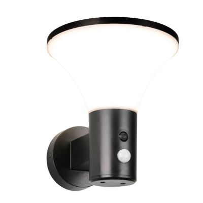Schwarze Solar Außen Wandleuchte Modern, Nebahat, 3W, 4000K LED, IP44