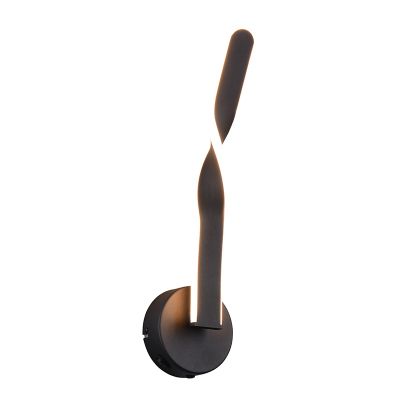 Schwarze Wandleuchte Design, Quirinus, 11W, 4000K LED, mit Schalter