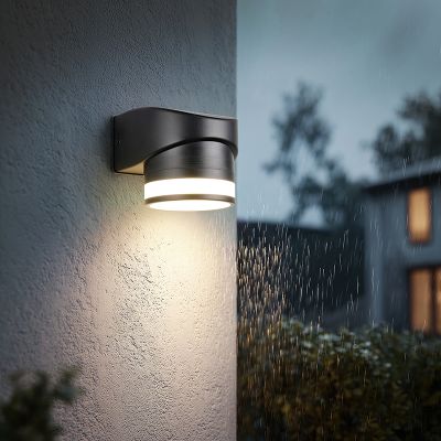 Schwarze Außenleuchte Modern, Neslihan, IP44