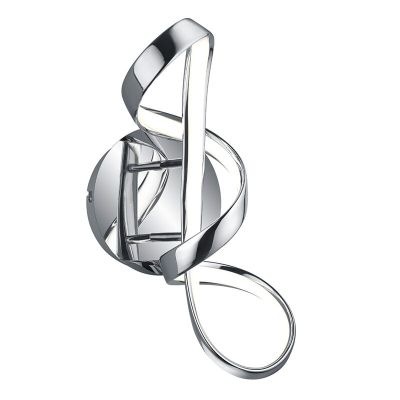 Chrom Wandleuchte Design, Renso, 18W, 4000K LED, 3-stufig dimmbar