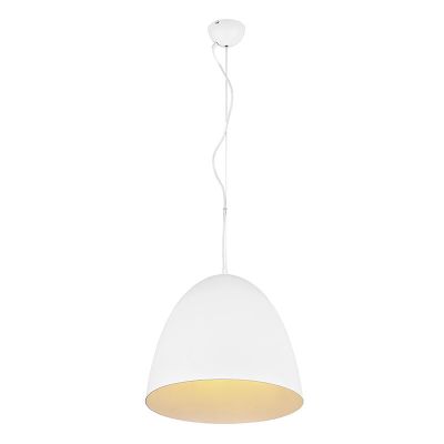 Weiße Pendelleuchte Halbkugel Modern, Ingmar