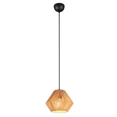 Papier Pendelleuchte Schwarz, Isaiah