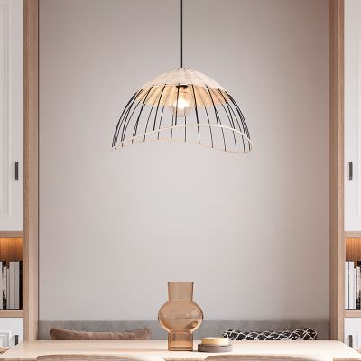 Rattan Pendelleuchte Braun, Rauf