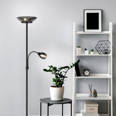 Schwarze Stehlampe Modern, Larry, mit Schalter