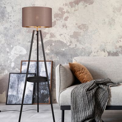 Taupe Stativlampe Modern, Wendel, mit Schalter