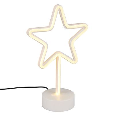 Weiße Kinder Tischleuchte Kunststoff, Sario, 1W, 3000K LED