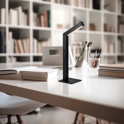 Schwarze aufladbare Tischlampe Modern, Reijer, 2W, 3000K LED, mit Touch-Dimmer